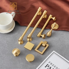 Tay nắm cửa tủ ngăn kéo, tay nắm tủ bếp chất liệu đồng thau cao cấp nhiều mẫu mã kích thước DT02