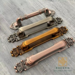 Tay nắm cửa tủ ngăn kéo tay nắm cửa phong cách cổ điển chất liệu hợp kim màu đồng sang trọng