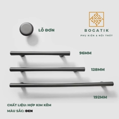 Tay nắm cửa tủ ngăn kéo tủ bếp hình chữ T chất liệu hợp kim kẽm màu đen kim hiện đại mã