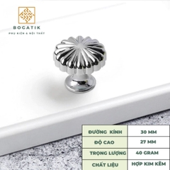 Núm tay cửa tủ ngăn kéo núm tay TRÒN bí ngô BOGATIK NHIỀU MÀU chất liệu HỢP KIM cao cấp
