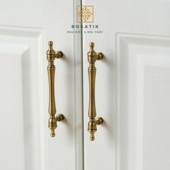Tay nắm cửa tủ ngăn kéo, tay nắm tủ bếp chất liệu đồng thau cao cấp phong cách vintage, antique DT03