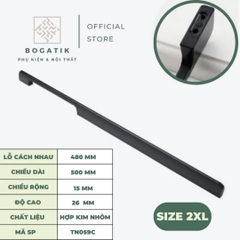 Tay nắm cửa tủ ngăn kéo tay nắm tủ bếp hình chữ U hợp kim nhôm màu vàng hồng, đen hiện đại mã TN05