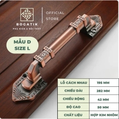 Tay nắm cửa tủ ngăn kéo tay nắm cửa phong cách cổ điển chất liệu hợp kim màu đồng sang trọng