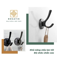 Móc treo gắn tường móc treo quần áo tủ gỗ phong cách châu Âu chất liệu hợp kim cao cấp kèm ốc vít