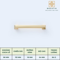Tay nắm cửa tủ ngăn kéo núm VUÔNG nội thất BOGATIK hợp kim KẼM nhiều màu tinh tế & hiện đại HK825