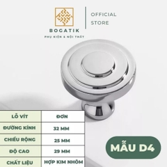 Núm tủ tay nắm cửa tủ ngăn kéo Bogatik núm tủ bếp chất liệu HỢP KIM NHIỀU MÀU hiện đại