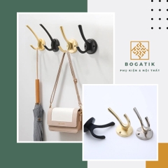 Móc treo gắn tường móc treo quần áo tủ gỗ phong cách châu Âu chất liệu hợp kim cao cấp kèm ốc vít