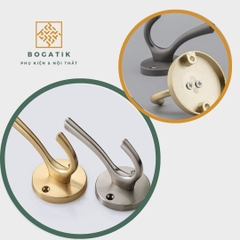 Móc treo gắn tường móc treo quần áo tủ gỗ phong cách châu Âu chất liệu hợp kim cao cấp kèm ốc vít