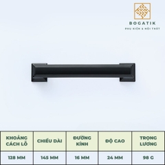 Tay nắm cửa tủ ngăn kéo núm VUÔNG nội thất BOGATIK hợp kim KẼM nhiều màu tinh tế & hiện đại HK825