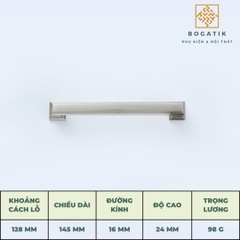 Tay nắm cửa tủ ngăn kéo núm VUÔNG nội thất BOGATIK hợp kim KẼM nhiều màu tinh tế & hiện đại HK825