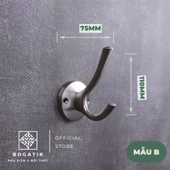 Móc treo gắn tường móc treo quần áo tủ gỗ phong cách châu Âu chất liệu hợp kim cao cấp kèm ốc vít