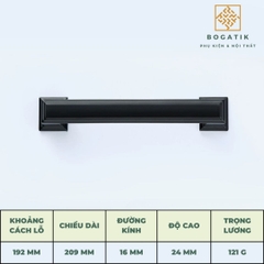 Tay nắm cửa tủ ngăn kéo núm VUÔNG nội thất BOGATIK hợp kim KẼM nhiều màu tinh tế & hiện đại HK825