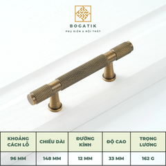 Tay nắm cửa tủ ngăn kéo, tay nắm tủ bếp chất liệu đồng thau cao cấp phong cách vintage, antique DT03