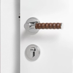 Tay nắm cửa gỗ, khóa cửa phân thể đồng thau cao cấp DR008