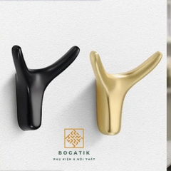 Móc treo tường móc treo quần áo gắn tường BOGATIK sừng nai hợp kim 3 MÀU tinh tế và nghệ thuật