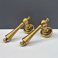 Khóa cửa phân thể đồng thau màu đồng cổ, chất liệu đồng thau kiểu dáng phễu ngược