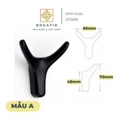 Móc treo tường móc treo quần áo gắn tường BOGATIK sừng nai hợp kim 3 MÀU tinh tế và nghệ thuật