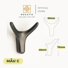 Móc treo tường móc treo quần áo gắn tường BOGATIK sừng nai hợp kim 3 MÀU tinh tế và nghệ thuật