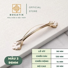 Tay nắm cửa tủ ngăn kéo tay nắm tủ bếp đuôi hoa văn chất liệu hợp kim tinh tế & tối giản