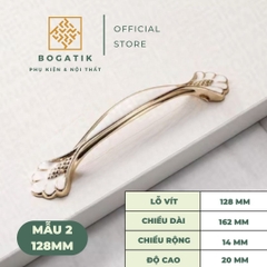 Tay nắm cửa tủ ngăn kéo tay nắm tủ bếp đuôi hoa văn chất liệu hợp kim tinh tế & tối giản