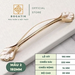 Tay nắm cửa tủ ngăn kéo tay nắm tủ bếp đuôi hoa văn chất liệu hợp kim tinh tế & tối giản