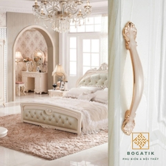 Tay nắm cửa tủ ngăn kéo tay nắm tủ bếp đuôi hoa văn chất liệu hợp kim tinh tế & tối giản