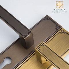 Khóa cửa lớn kiểu Trung Quốc mới mở rộng cửa im lặng tay nắm cửa trong nhà phòng ngủ khóa cửa gỗ DTD725