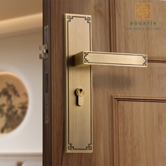Khóa cửa lớn kiểu Trung Quốc mới mở rộng cửa im lặng tay nắm cửa trong nhà phòng ngủ khóa cửa gỗ DTD725