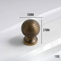 Tay nắm tủ quần áo, tay nắm tủ bếp đồng thau TIKO màu đồng antique, phong cách vintage sang trọng