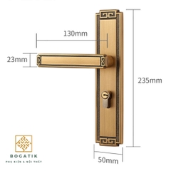 Khóa cửa lớn kiểu Trung Quốc mới mở rộng cửa im lặng tay nắm cửa trong nhà phòng ngủ khóa cửa gỗ DTD727