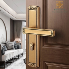 Khóa cửa lớn kiểu Trung Quốc mới mở rộng cửa im lặng tay nắm cửa trong nhà phòng ngủ khóa cửa gỗ DTD727