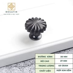 Núm tay cửa tủ ngăn kéo núm tay TRÒN bí ngô BOGATIK NHIỀU MÀU chất liệu HỢP KIM cao cấp