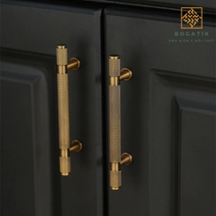 Tay nắm cửa tủ ngăn kéo, tay nắm tủ bếp chất liệu đồng thau cao cấp phong cách vintage, antique DT03