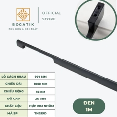 Tay nắm cửa tủ ngăn kéo tay nắm tủ bếp hình chữ U hợp kim nhôm màu vàng hồng, đen hiện đại mã TN05