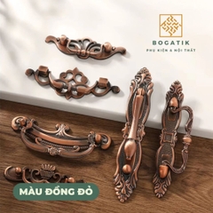Tay nắm cửa tủ, ngăn kéo, tay nắm cửa gỗ CỔ ĐIỂN chất liệu HỢP KIM màu ĐỒNG tinh tế, thẩm mỹ