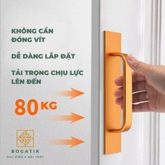 Tay nắm cửa tủ ngăn kéo tay nắm tủ bếp dùng keo dính không bắt vít đục lỗ tiện lợi hợp kim nhôm chất lượng tốt