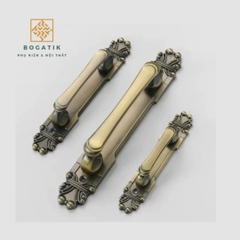 Tay nắm cửa tủ ngăn kéo tay nắm cửa phong cách cổ điển chất liệu hợp kim màu đồng sang trọng