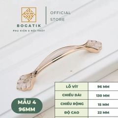 Tay nắm cửa tủ ngăn kéo tay nắm tủ bếp đuôi hoa văn chất liệu hợp kim tinh tế & tối giản