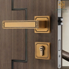 Khóa cửa phòng tách rời, im lặng kiểu Trung Quốc mới hoàn toàn bằng đồng sang trọng nhẹ nhàng DTD728