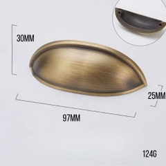 Tay nắm tủ quần áo, tay nắm tủ bếp đồng thau TIKO màu đồng antique, phong cách vintage sang trọng