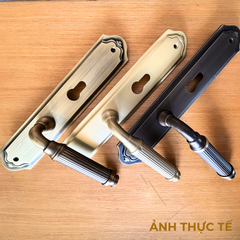 Khoá cửa tay gạt cổ điển RICARDO, Phong cách cổ điển RETRO, phong cách Pháp, Châu Âu, chất liệu đồng thau cao cấp