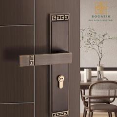 Khóa cửa lớn kiểu Trung Quốc mới mở rộng cửa im lặng tay nắm cửa trong nhà phòng ngủ khóa cửa gỗ DTD732