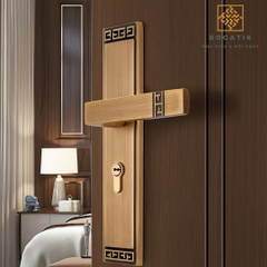 Khóa cửa lớn kiểu Trung Quốc mới mở rộng cửa im lặng tay nắm cửa trong nhà phòng ngủ khóa cửa gỗ DTD722