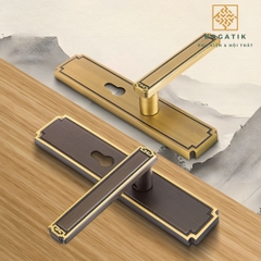 Khóa cửa lớn kiểu Trung Quốc mới mở rộng cửa im lặng tay nắm cửa trong nhà phòng ngủ khóa cửa gỗ DTD723
