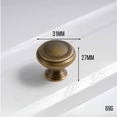 Tay nắm tủ quần áo, tay nắm tủ bếp đồng thau TIKO màu đồng antique, phong cách vintage sang trọng