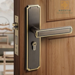 Khóa cửa lớn kiểu Trung Quốc mới mở rộng cửa im lặng tay nắm cửa trong nhà phòng ngủ khóa cửa gỗ DTD723