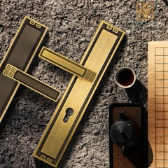 Khóa cửa lớn kiểu Trung Quốc mới mở rộng cửa im lặng tay nắm cửa trong nhà phòng ngủ khóa cửa gỗ DTD724