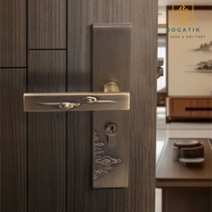 Khóa cửa lớn kiểu Trung Quốc mới mở rộng cửa im lặng tay nắm cửa trong nhà phòng ngủ khóa cửa gỗ DTD733