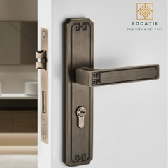 Khóa cửa lớn kiểu Trung Quốc mới mở rộng cửa im lặng tay nắm cửa trong nhà phòng ngủ khóa cửa gỗ DTD734
