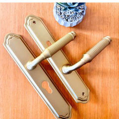 Khoá cửa tay gạt cổ điển RICARDO, Phong cách cổ điển RETRO, phong cách Pháp, Châu Âu, chất liệu đồng thau cao cấp